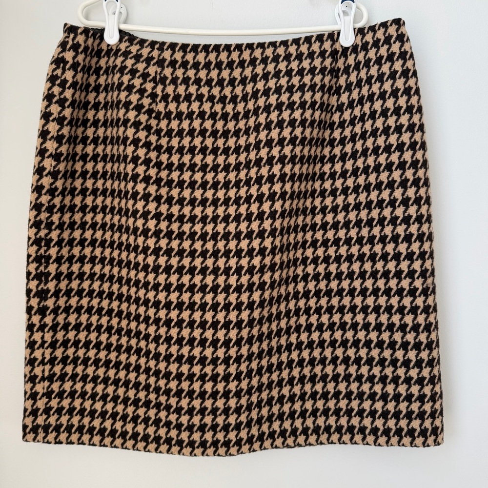 TALBOTS Houndstooth Wool Blend Pencil Skirt Size 18
